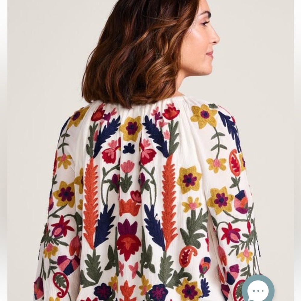 Soft Surroundings Banjara Gypsy Boho Peasant Top Sz M - Picture 5 of 13